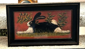 lot 415 image: Two Fun Bunny Prints by Lisa Hilliker