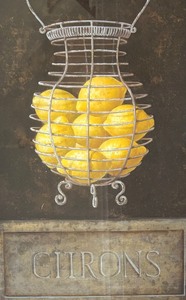 lot 429 image: Citrons Lemon Motif Framed Print