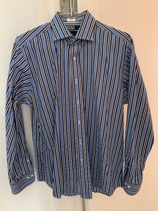 lot 530 image: Grand Grouping of Mens Brand Name Blue Dress Shirts