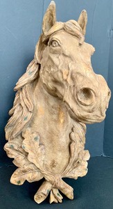 lot 493 image: Amazing Rustic Horse Head Wall Decor