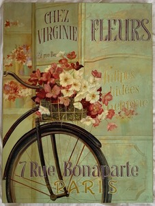 lot 497 image: 7 Rue Bonaparte Paris Wood Framed Wall Decor