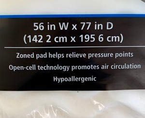 lot 546 image: New Queen Bed 5-Zone Foam Mattress Pad