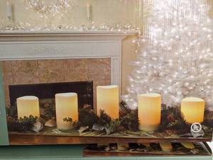 lot 576 image: New GE Pillar Candles and Garland Sets