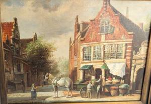lot 575 image: Framed Scenic Oil on Canvas Painting