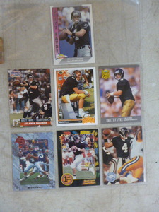 lot 3 image: 7 Different Brett Favre Rookie Football Cards