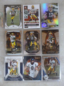 lot 4 image: 18 Different Aaron Rodgers Football Cards