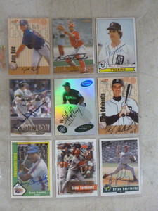 lot 9 image: 9 Different Autographed Baseball Cards
