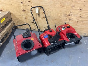 lot 111 image: TORO Lot of 3 Snow Blowers- Parts Machines