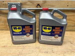 lot 42 image: WD-40 Lot of 2-  1 Gal. Rust Remover Soak, Dissolves Rust Safely, Biodegradable
