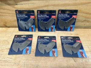 lot 64 image: KEENEY Lot of 6- K840-101B Replacement Blades, for Use with PVC Pipe Cutter, 1-58 in, High Carbon Steel