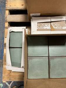 lot 75 image: Lot of Bernalillo Green 8x8 Matte Porcelain Tile - Approx 90sq ft.