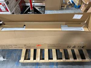 lot 21 image: HUSKY 8 ft. Adjustable Height Solid Wood Top Workbench