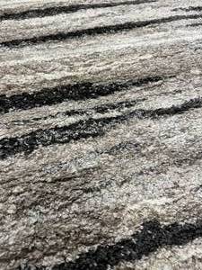 lot 58 image: MACKSBURG COLLECTION Shoreline ParchmentMink 5ft x 7ft Striped Area Rug