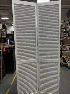 lot 83 image: VERANDA 36 in. x 80 in. Solid Core Louver Pine White Wood Interior Closet Bi-fold Door