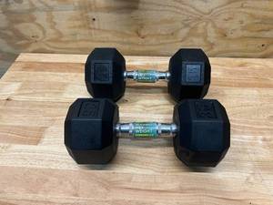 lot 15A image: IGNITE by SPRI Set of- 35 LB Hex Weights