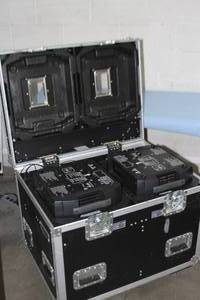 lot 4 image: PAIR of Martin MAC 250 Entour Professional Light  Lighting Units with Custom Road Case