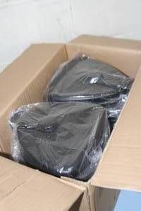 lot 24 image: New - PAIR - QSC AC-S6T 2-Way Surface Mount Commercial  Pro Audio Loudspeakers Speaker