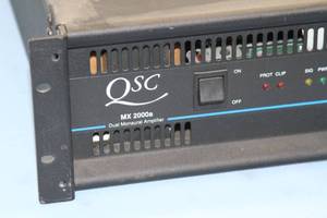 lot 83 image: QSC MX 2000a High Power Low-Profile Professional  Commercial-Grade Audio Amplifier