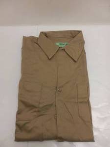 NEW RED KAP TAN BUTTON UP SHIRT XL
