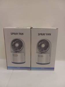 2 NEW TABLE MISTING FAN USB RECHARGEABLE