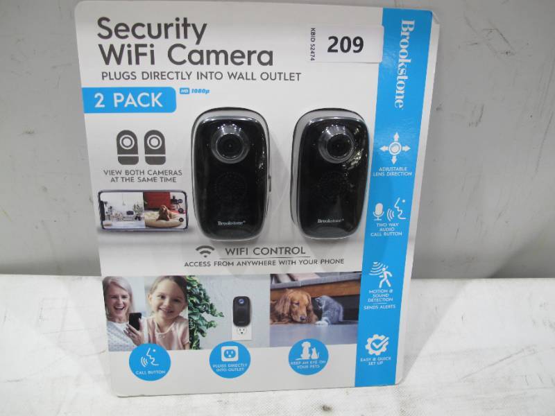 NEW Brookstone Security Wi Fi Camera 2 pack Sky Group Auction