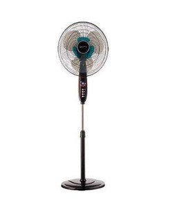 lot 188 image: NEW Geneva 16 in. 3 Speed Electric Oscillating Dual Blade Stand Fan