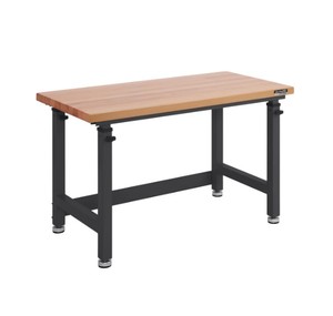 lot 132 image: NEW Seville Classics UltraHD UltraHD Adjustable Height Heavy-Duty Wood Top Workbench