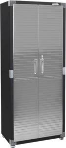 lot 134 image: NEW Seville Classics UltraHD Solid Steel Lockable Metal Storage Cabinet wAdjustable Shelves for Garage, Warehouse, Office, Classroom, 30 W x 18 D x 72 H, Granite