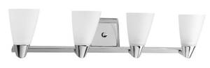 lot 196 image: P2808-15 PROGRESS Lighting 4-100W MED BATH BRACKET - Chrome