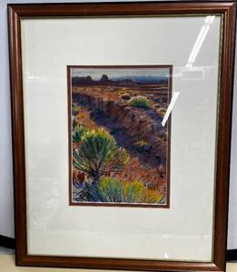 lot 5 image: Donald Maier Pastel Arroyo Arizona 18 X 22