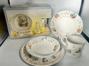 lot 1 image: Peter Rabbit Dishes by Wedgewood Lot