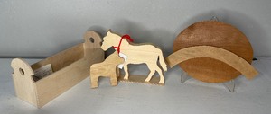 lot 38 image: Dala Horses Wood Craft Lot
