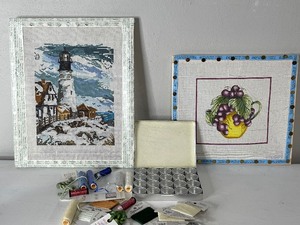 lot 43 image: Needlepoint Crafting Lot