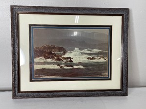 lot 51 image: Seascape photography photo matted and framed