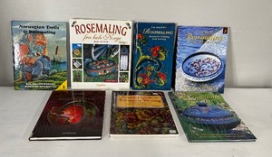 lot 54 image: Rosemaling craftpainting books Lot of 7
