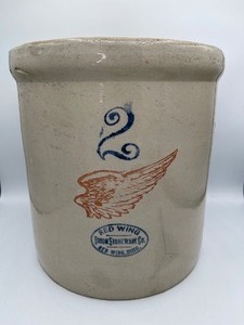 lot 55 image: Redwing Stoneware Crock 2 gallon