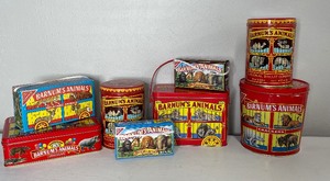 lot 59 image: Barnums Animal Cracker Tins and Boxes Lot of 8