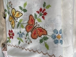 lot 83 image: Large Lot of Linens, Miscellaneous Table Linens for Crafting Repurposing
