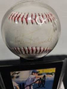 lot 20 image: Variety of Autographed Baseballs All In Covered Display Cases Inc Former Tigers Alan Tramell & Denny McLain