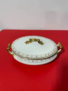 lot 130 image: Antique M. Redon RDN44 Limoges France Oval Serving Dish
