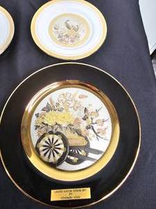 lot 147 image: 5 Limited Edition Chokin Art by Yoshinobu Hara Plates and 1 Trinket Box - various size plates