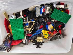 lot 230 image: Lot of 5 lbs of Legos - Tote Not Included