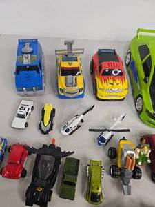 lot 240 image: Misc Toy Car Lot - Toy Ships & Wagons, too