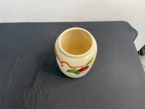 lot 142 image: VTG Franciscan Orchard Pattern Biscuit Cookie Jar Canister USA no lid
