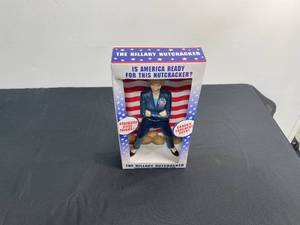 lot 40 image: VTG Hillary Clinton Nutcracker in Original Box (slight tear in corner of box)