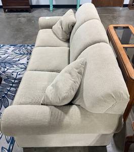 lot 60 image: La-z-boy Living Room Suede Cream Sofa