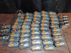 Mixed AH LOT OF RIDGID 18-Volt Batteries for REPAIR ONLY NOT CHARGING