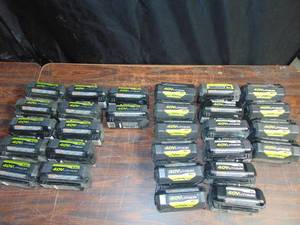 Mixed AH LOT OF Ryobi 40-Volt Batteries for REPAIR ONLY NOT CHARGING