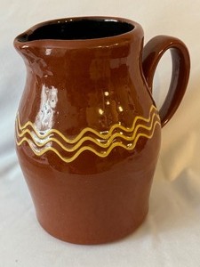 lot 25 image: Vintage Museum of American Folk Art Collection Pottery Pitcher