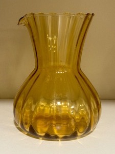 lot 120 image: Vintage Amber Glass Juice Pitcher